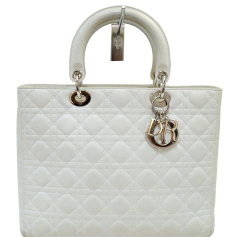 dior white shoulder bag|authentic christian Dior shoulder bag.